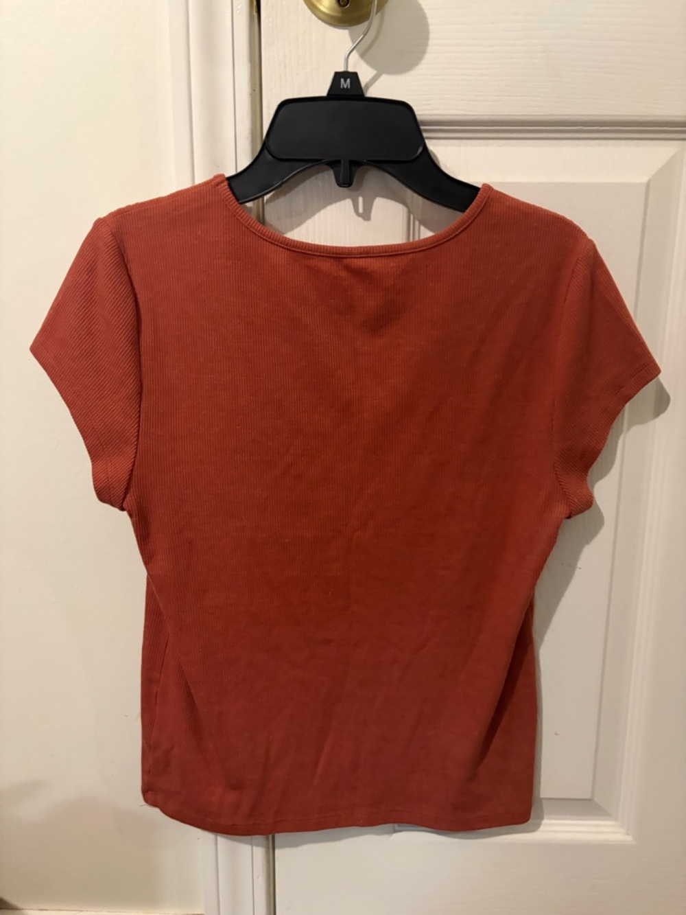 Women’s American Eagle Ribbed Short Sleeve Top - Rust